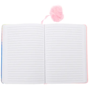 Изысканный блокнот Креативный блокнот с блестками на палочке Портативный блокнот из искусственной кожи Дневник-книжка