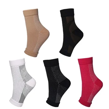 Компрессионный рукав для ног, предотвращающий усталость, поддержка голеностопного сустава, спортивные носки для бега, баскетбола, активного отдыха, мужской бандаж для голеностопного сустава, носок 1