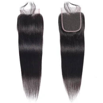 Кружевная застежка Gabrielle 4x4, бразильские прямые кружевные застежки из человеческих волос, только натуральный цвет, предварительно выщипанная линия роста волос 8-22 дюйма 2