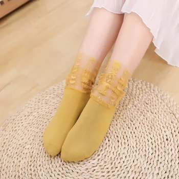 Летние многоцветные носки-тюбики из сетчатой пряжи cute tide little princess, универсальные носки для девочек, детские летние носки от комаров 2