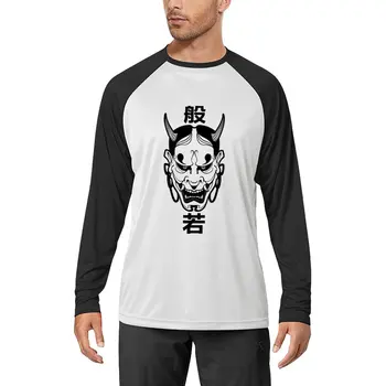 Маска Ханны, футболка с длинным рукавом, корейская мода, черная футболка с аниме, милые топы, футболки для больших и высоких мужчин