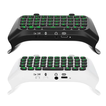 Мини-клавиатура Chatpad 500 мАч Беспроводная игровая клавиатура, совместимая с Bluetooth, зеленая подсветка, встроенный динамик для PS5 Elite Handle 1