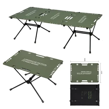 Многофункциональный походный тактический стол IGT с аксессуарами, легкий складной уличный стол из алюминиевого сплава, Регулируемые ножки 1