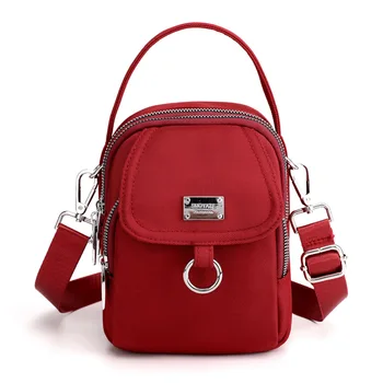 Модная 3-слойная женская мини-сумка из высококачественной прочной ткани, маленькая сумка через плечо для девочек, женская мини-сумочка в красивом стиле, сумка для телефона 1