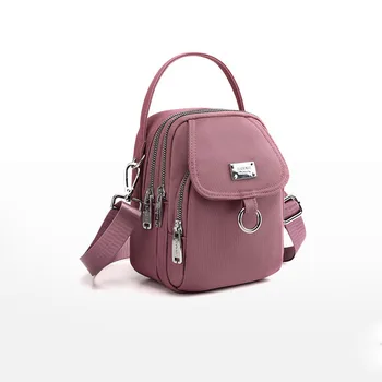 Модная 3-слойная женская мини-сумка из высококачественной прочной ткани, маленькая сумка через плечо для девочек, женская мини-сумочка в красивом стиле, сумка для телефона 2