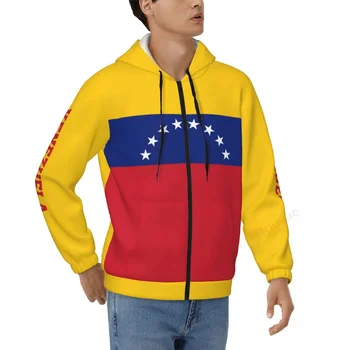 Мужские и женские толстовки на молнии с 3D-принтом с флагом Венесуэлы, уличная одежда Унисекс, весенне-осенняя повседневная куртка, спортивные костюмы 2