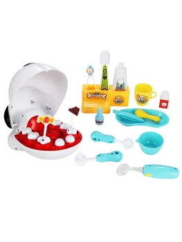 Набор для детского стоматолога | 17ШТ Набор для ролевых игр с доктором для малышей | Стоматологическая ролевая игрушка с чистыми зубами 1