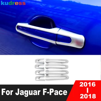 Накладка дверной ручки для Jaguar F-Pace 2016 2017 2018 ABS Матовые Боковые ручки автомобиля, Накладка на молдинг, Внешние Аксессуары