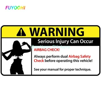 Наклейки FUYOOHI Play, креативная сексуальная девушка из аниме, предупреждающие наклейки для автомобиля, ПВХ, модные окна для кузова, изысканные наклейки 1