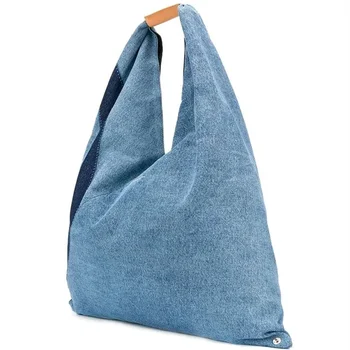 Новая холщовая сумка MMSIX Качество Роскошный Дизайнерский бренд Модная сумка из синего денима с логотипом и принтом Большая вместительная сумка для покупок 2
