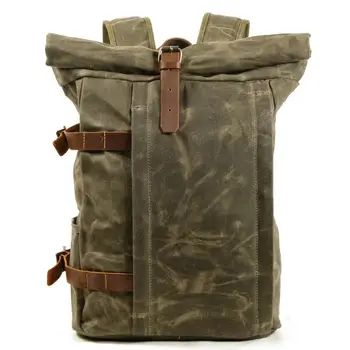 Новый Многофункциональный противоугонный рюкзак с масляным воском, сумка для ноутбука, Водонепроницаемая дорожная сумка для альпинизма на открытом воздухе, рюкзак для отдыха 1
