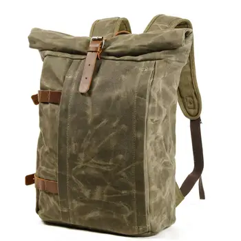 Новый Многофункциональный противоугонный рюкзак с масляным воском, сумка для ноутбука, Водонепроницаемая дорожная сумка для альпинизма на открытом воздухе, рюкзак для отдыха 2
