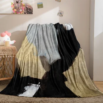 Одеяло с абстрактной геометрией, удобные легкие теплые фланелевые пледы для дивана-кровати, летнее одеяло для кондиционера 2