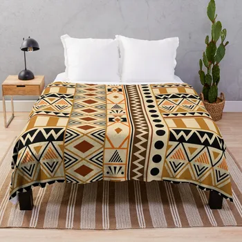 Одеяло с Геометрическим Рисунком Африканского Племени, Покрывало Для Дивана, Очень Большое Покрывало