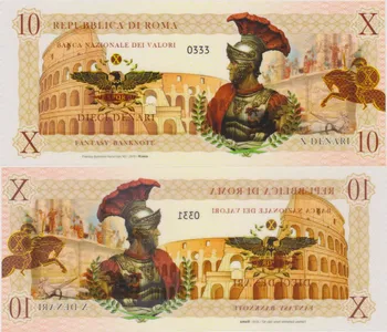 Оригинальные Гладиаторские Полимерные Деньги Пластиковые Банкноты Италия Совершенно Новая Сувенирная Банкнота 1