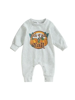 Лучшая цена Комбинезон Для новорожденных мальчиков и девочек, пижама, однотонный комбинезон с круглым вырезом и длинными рукавами на молнии, без ножек, одежда для сна ~ Детская одежда > Qrcart.ru 11