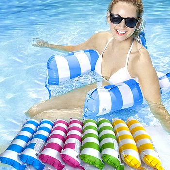 Плавающий водяной гамак с надувным шезлонгом Надувной коврик для бассейна Плавающая кровать Стул Надувной матрас для плавания Аксессуары для бассейна