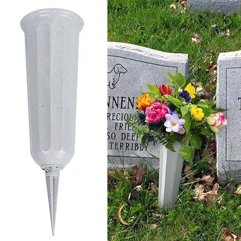 Пластиковые кладбищенские вазы, креативные цветочные подставки, украшения для кладбищенской вазы для цветов на земле, Мемориальный сад декорации 1