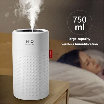 Портативный ароматический диффузор H2O, бытовой увлажнитель воздуха, USB Перезаряжаемый мини-туманообразователь для дома, спальни, офиса Большой емкости 1