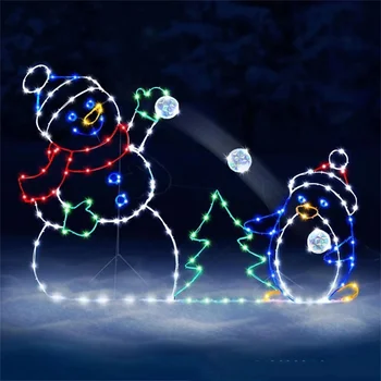 Рождественские веселые анимированные световые гирлянды 