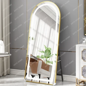 Светильник-дисплей Современное зеркало Nordic Organizer Art Полноразмерное Дизайнерское Зеркало в полный рост, Стоящее для украшения мебели для дома Lustra