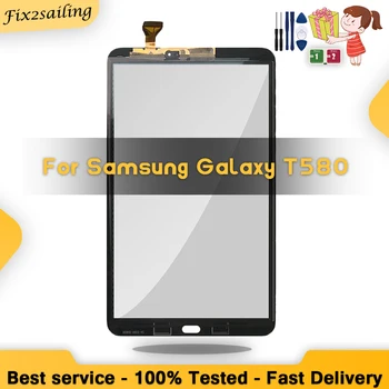 Сенсорный Для Samsung Galaxy Tab A 10.1 T580 T585 SM-T580 SM-T585 Сенсорный Экран Дигитайзер Сенсорная Стеклянная панель Замена Планшета