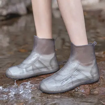 Силиконовые непромокаемые бахилы, непромокаемые бахилы, нескользящие утолщенные чехлы для ног, бахилы, которые можно стирать. 1