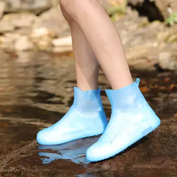 Силиконовые непромокаемые бахилы, непромокаемые бахилы, нескользящие утолщенные чехлы для ног, бахилы, которые можно стирать. 2