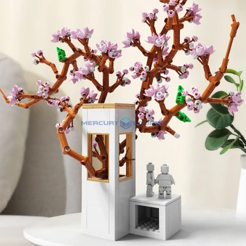 Строительные блоки модели Sakura MOC 92011 Идеи вазы в цветочных горшках для домашнего декора Коллекция растений Идеи кирпичей DIY Игрушка в подарок для девочек и детей 2