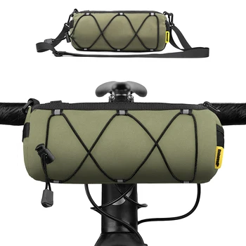 Сумка для велосипедного руля, велосипедная сумка для хранения переднего цилиндра, держатель для мобильного телефона, Передняя рама, верхняя трубка, сумка через плечо 1