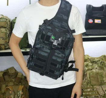 Уличная тактическая сумка через плечо, водонепроницаемая камуфляжная нагрудная подвесная сумка, военный камуфляжный рюкзак Attack Patrol 2