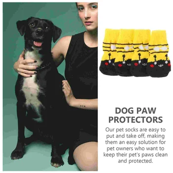 универсальные носки для домашних собак, декоративные милые носки для домашних животных, Зимние носки для собак, эластичные хлопчатобумажные носки. 2