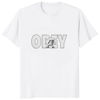 Футболка с забавным графическим принтом Obey, повседневная уличная одежда, мужская одежда, комфорт, Дышащий Хипстер, Хип-хоп, Harajuku, Женская футболка