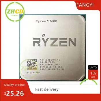 Четырехъядерный процессор AMD для Ryzen 5 1400 R5 1400 с частотой 3,2 ГГц YD1400BBM4KAE Socket AM4 1