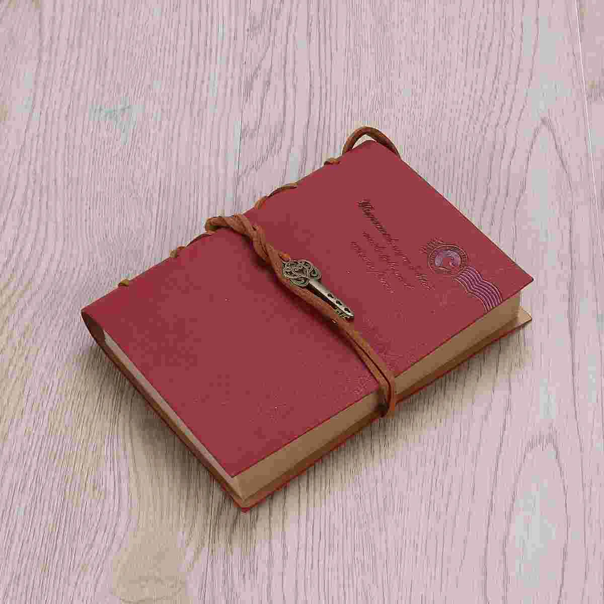 Винтажный бумажный блокнот Foxnovo с полиуретановой обложкой для журнала путешествий, дневника для зарисовок, красный (кофейный) Изображение 1