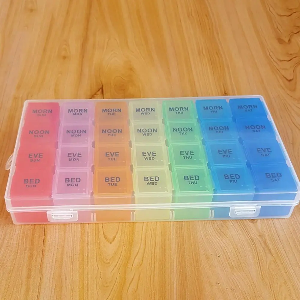 28 слотов Коробка для лекарств Цветной футляр для таблеток Health Care Universal Изображение 1