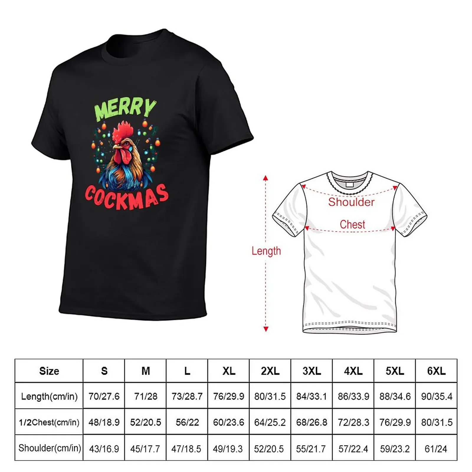 Рождественская футболка Merry Cockmas, графическая футболка, мужская одежда, графическая футболка, мужские футболки, повседневные стильные Изображение 1