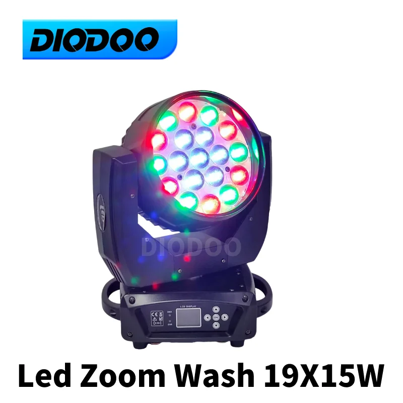 0 Налог 1 ~ 10шт Zoom Lyre Wash Dmx512 19X15 Вт Led Wash Zoom Rgbw Движущийся Головной Свет Сценический Прожектор Dj Огни Ночного Клуба Disco Wash Изображение 1