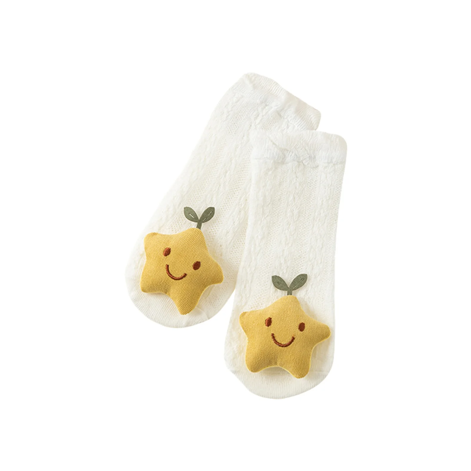 Нескользящие детские носки с милым животным принтом, уютные хлопковые чулки до колена для маленьких мальчиков и девочек Изображение 1