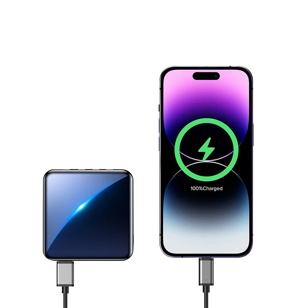 LANY Mini Power Bank 10000 мАч Портативное Супер Быстрое Зарядное Устройство Внешний Аккумулятор Для iPhone Samsung Poverbank Цифровой Дисплей Изображение 2