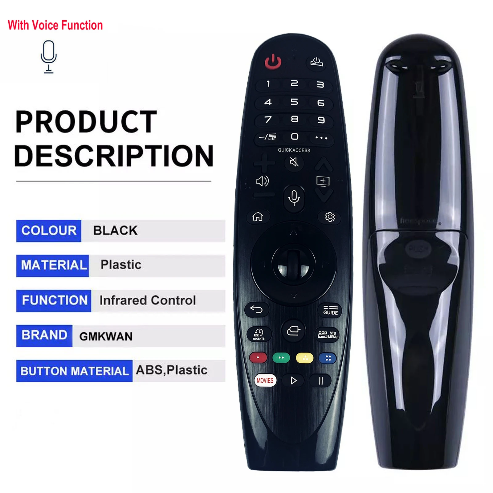 AN-MR19BA Voice Magic Пульт Дистанционного Управления для 2019 Smart 4K UHD OLED TV Fit 43UM7340 43UM7400 43UM7600 49SM8100 55SM8100PTA W9 E9 Изображение 2