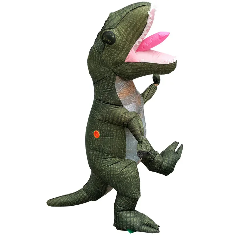 Надувной динозавр T-Rex для взрослых, костюмы для косплея, Аниме на Хэллоуин, забавная ролевая игра для вечеринки, костюмы Disfraz, Платье Изображение 2