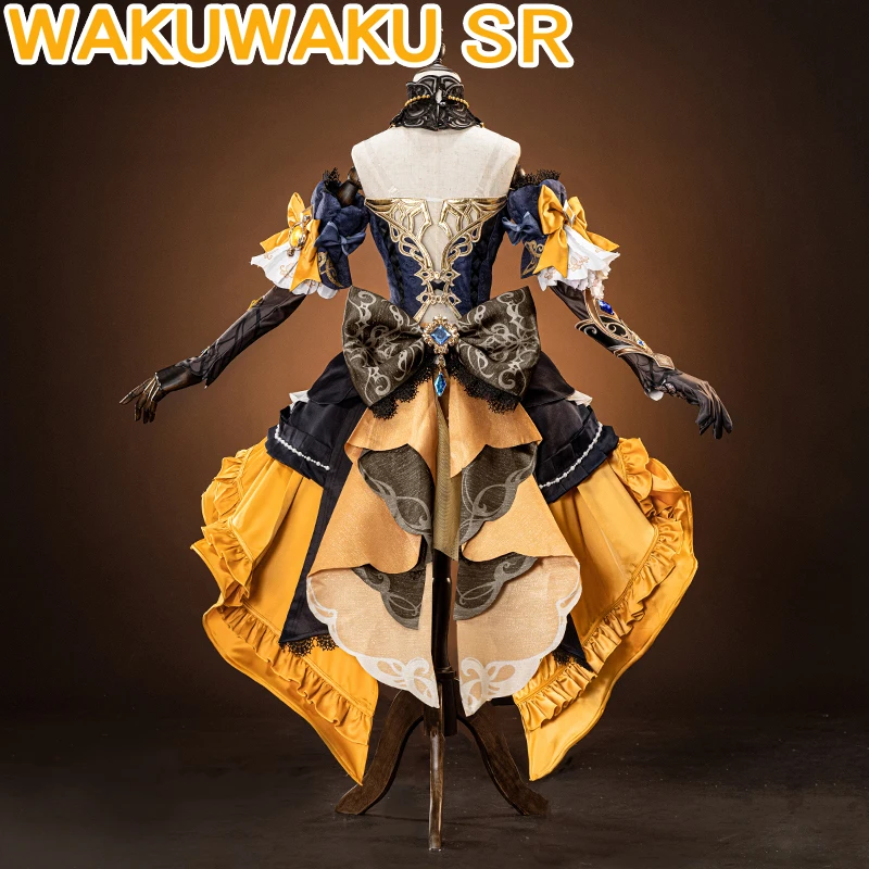 Игра для косплея Navia Genshin Impact WakuWaku-SR Фонтейн Навия Косплей костюм Metal Vision Униформа Милые женщины для косплея Изображение 2