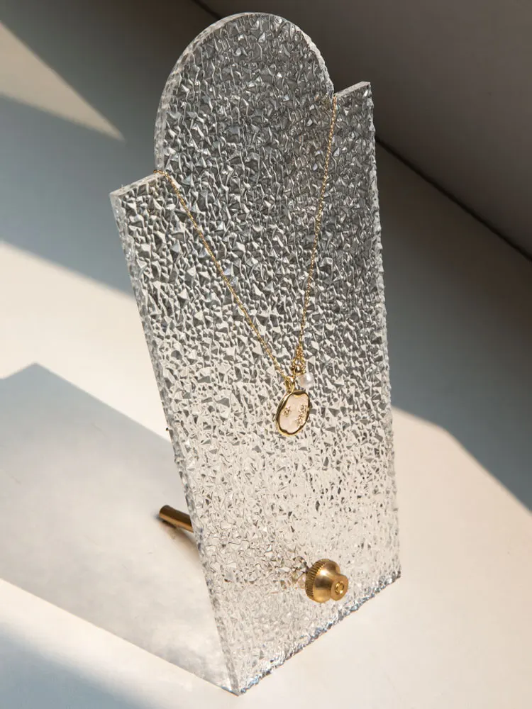 Прозрачная Подставка для показа ожерелья, акриловый кронштейн для шеи, чувство дизайна, Реквизит для показа ювелирных изделий Изображение 2