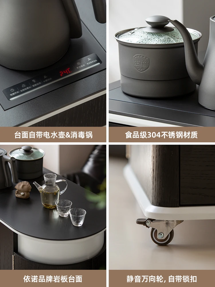 Простой мобильный, бытовой небольшой, легкий роскошный современный чайный столик, балкон, небольшая тележка для чая Изображение 2