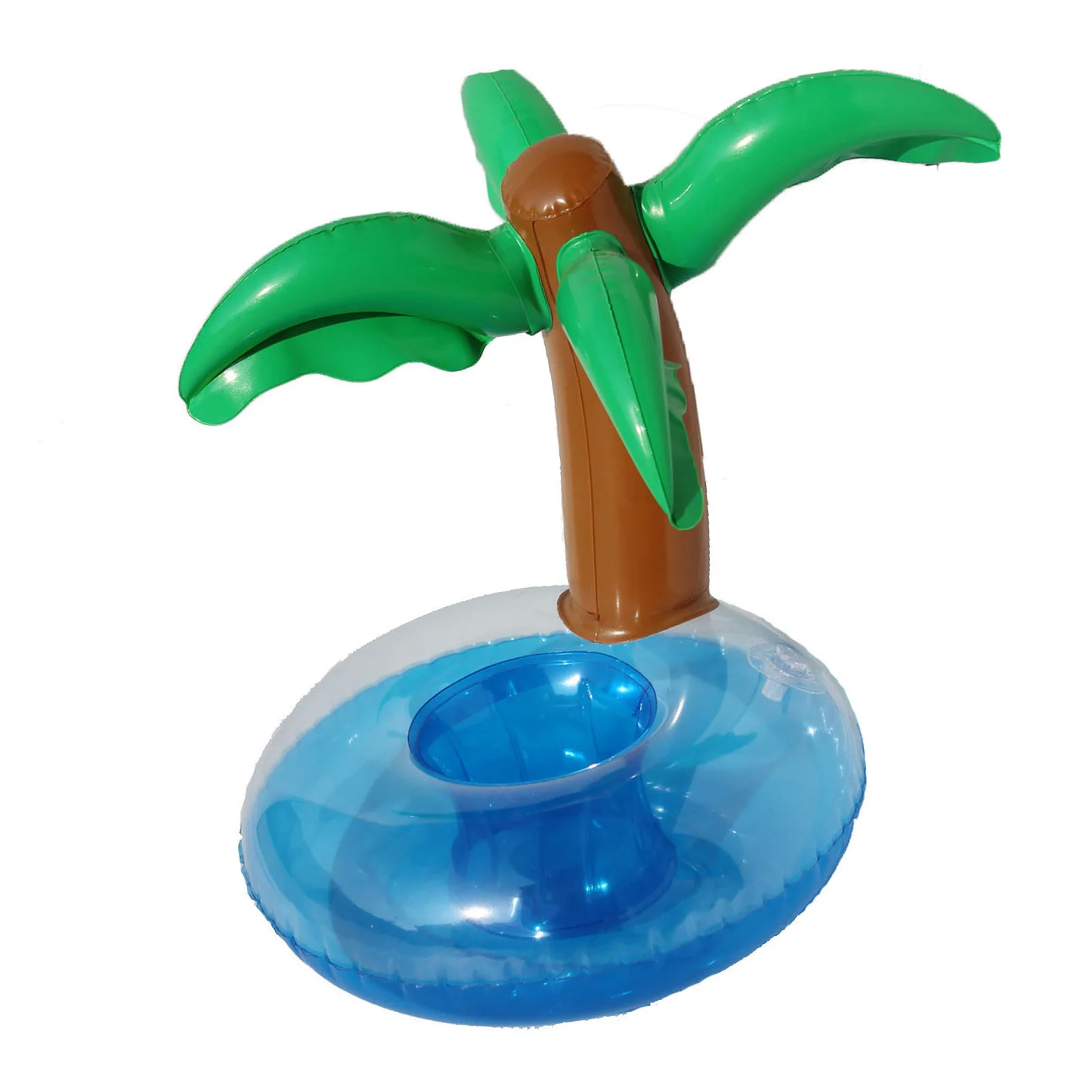 Подставка для напитков в форме кокосовой пальмы из ПВХ, надувной плавающий держатель для питья для бассейна на пляже Изображение 2