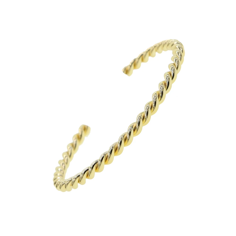 Золотой цвет, серебристый цвет, модные женские украшения, браслет-манжета с открытой регулировкой, женские браслеты с веревочной цепочкой Изображение 2