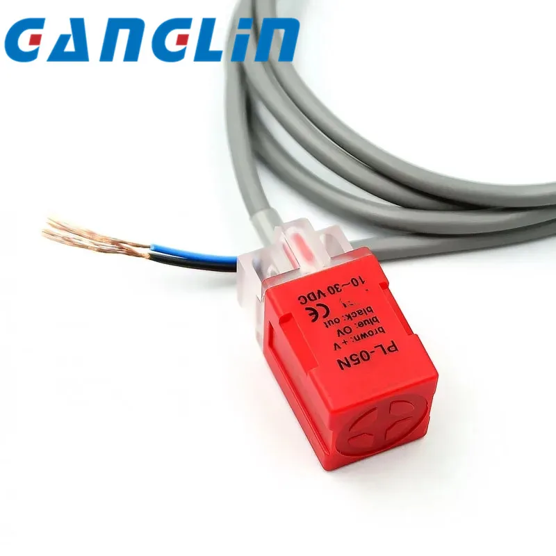 Interruptor de proximidad de Metal de1piezas, PL-05N/2 NPN normalmente  tres cables con una longitud de aproximadamente 1,1 metr Изображение 2