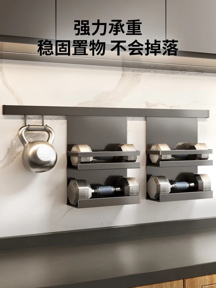 Настенная подставка для кастрюль, кухонная стойка для хранения без отверстий, многофункциональное бытовое хранилище, стойка для разделочных досок, мульти- Изображение 2
