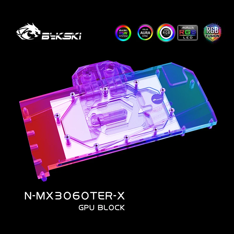 Водяной Блок Bykski 3060 Для Видеокарты MAXSUN GeForce RTX 3060 Terminator 12G, Радиатор Системы Жидкостного Охлаждения Изображение 3